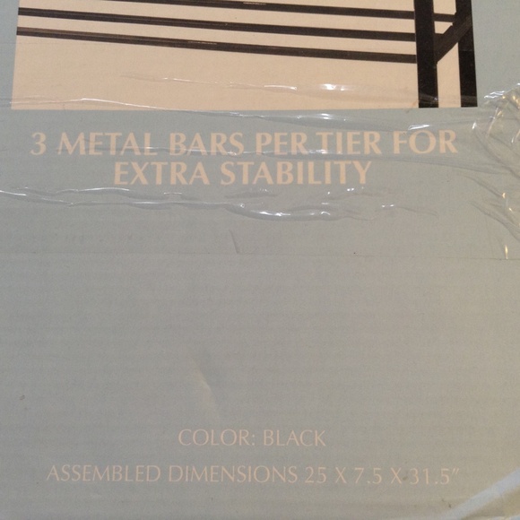 Black Farberware 5 Tier Shoe Rack  Up To 15 Pairs of Shoes Handbags Bins Clothes - Picture 5 of 5